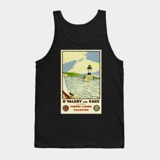 St. Valery en Caux - Sailing Travel Poster Tank Top